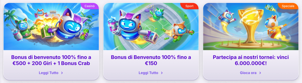 Robocat Casino Bonus Benvenuto